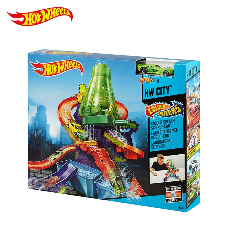 Hot Wheels Science Lab Обесцвечивающий автомобиль железная дорога Hotwheels развивающие игрушки на день рождения Рождественский подарок для детей CCP76