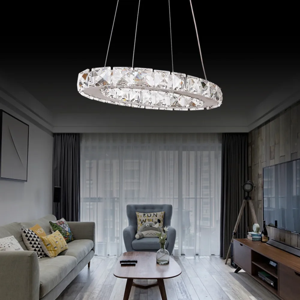 Светодиодный потолочный светильник теплый белый с кристаллами|light circle|lamp modernmodern