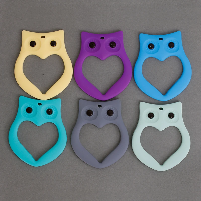 6 цветов милый детский Прорезыватель для зубов силиконовая сова прорезыватель