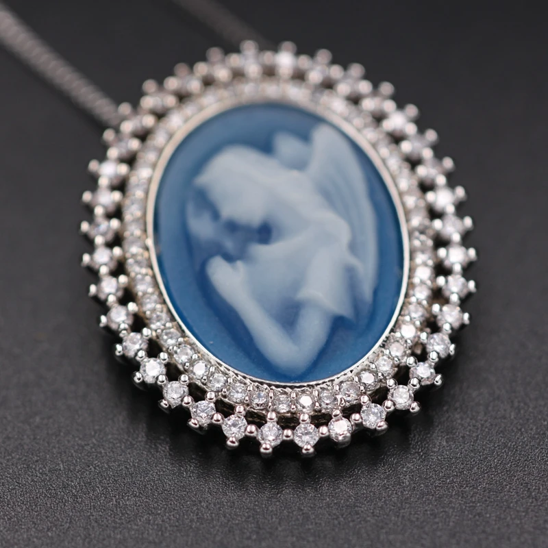 Женское ожерелье с кулоном в виде ракушки Девы Марии Подарочный Кулон овальной