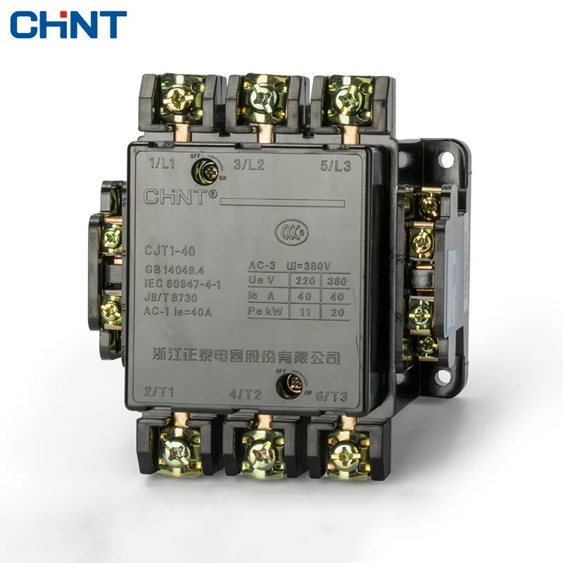 Чинт Двигатель Управление Связь контактор CJT1-40 36 В 110 127 220 380 CDC10-40 переменного тока