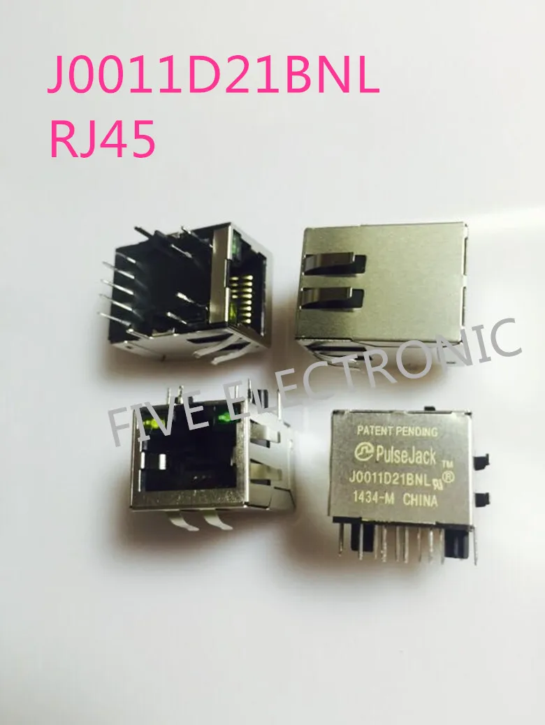 

J0011D21B 1 Port RJ45 Magjack Connector Through Hole 10/100 Base-TX, AutoMDIX J0011D21BNL