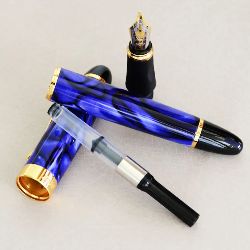 Ручка перьевая JINHAO X450 ярко-синяя и золотая 0 7 мм белый серый красный розовый
