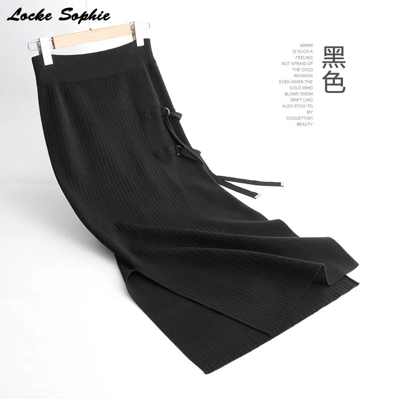 Hight waist skirts Women's Long 2019 Spring New Fashion knitting cotton Irregular Open fork Ladies Skinny Girls | Женская одежда