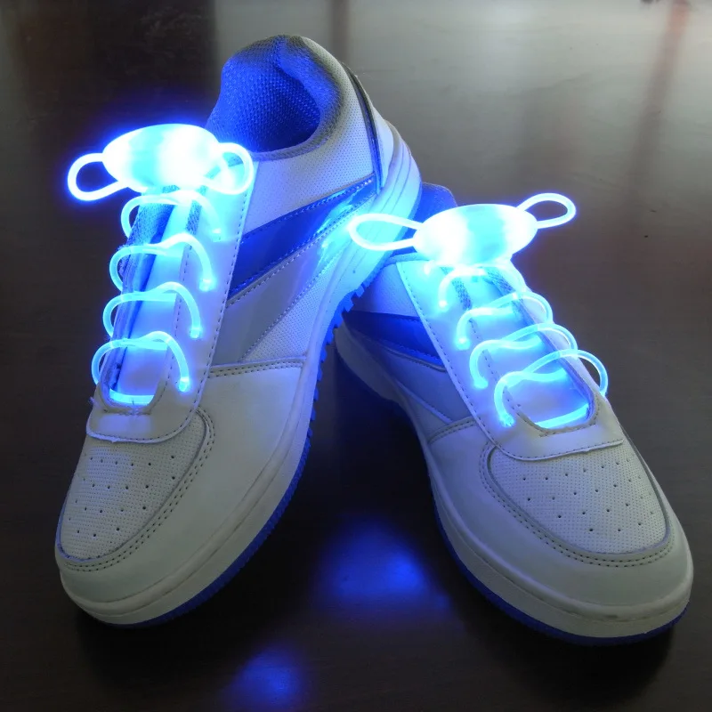 LED Shoelaces 7 color style White Yellow Red Green Blue Pink multicolor laces with Button Battery | Детская одежда и обувь