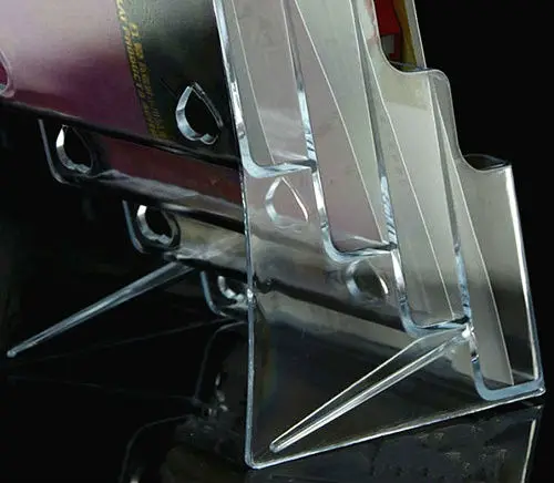 Прозрачная 4 ярусная пластиковая акриловая брошюра для литературы A5