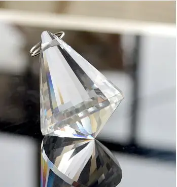 Бесплатная доставка 5 шт./лот 30 мм прозрачный хрустальный двухконусный шар для