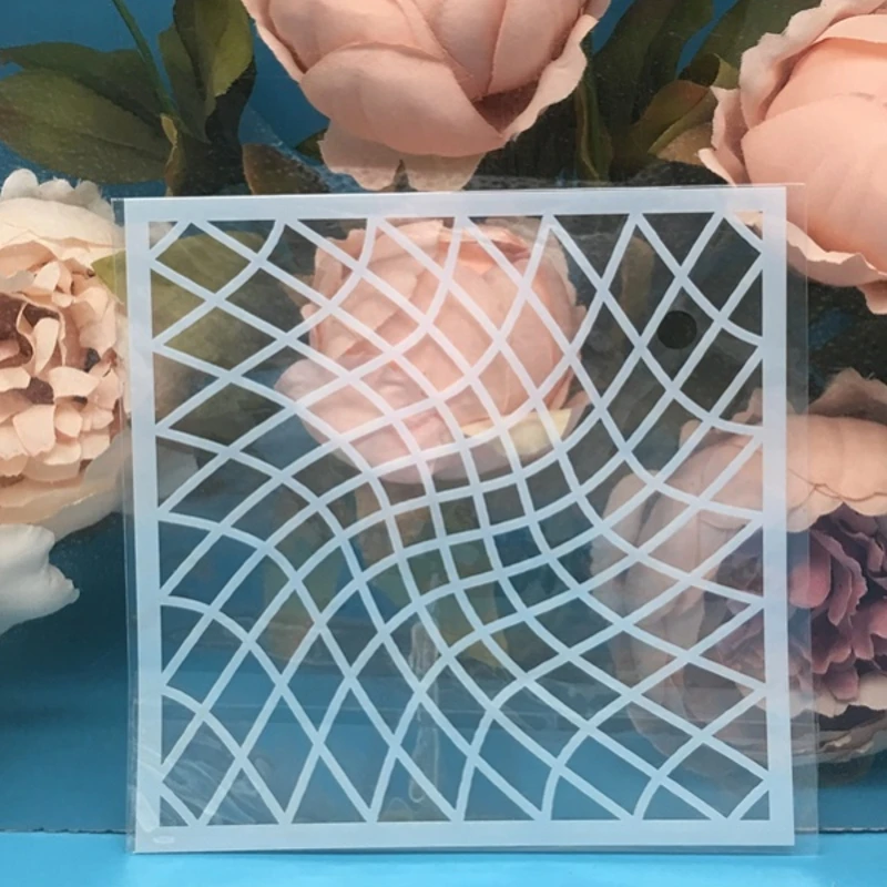 

13 см 5 "сетка искажения DIY слоев трафареты настенная живопись раскраска для скрапбукинга Card шаблон