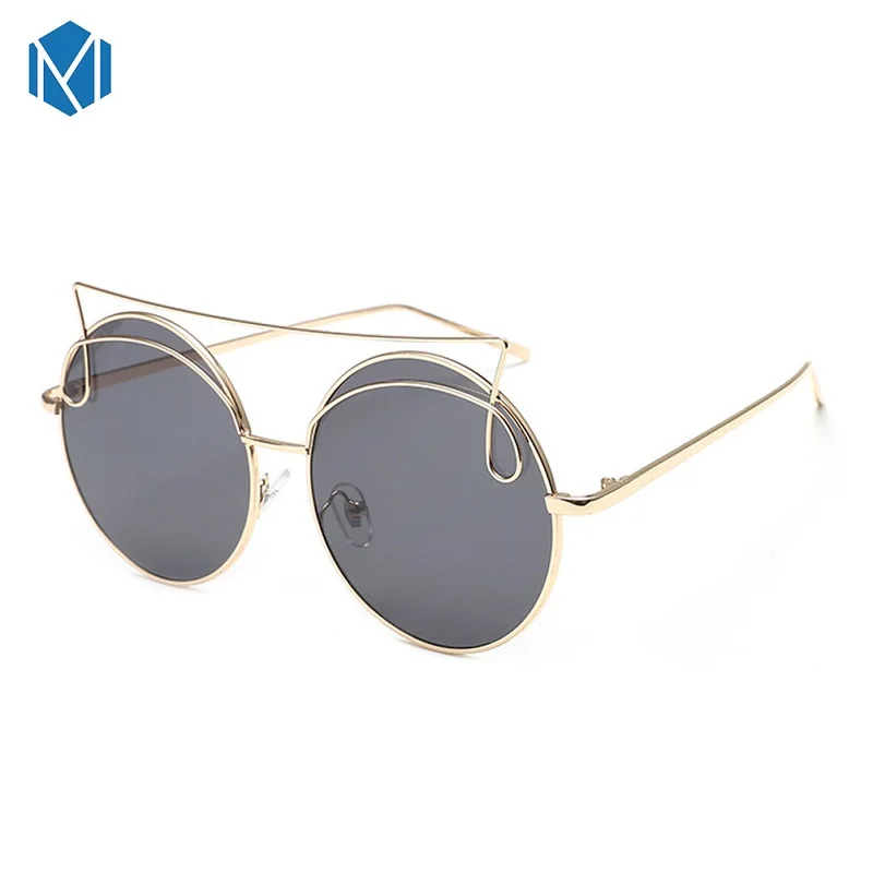 Женские и мужские круглые солнцезащитные очки в западном стиле MISM Fashion уличные
