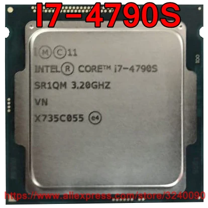 Оригинальный процессор Intel CORE 3 20 ГГц 8 м четырехъядерный I7 4790S Разъем 1150