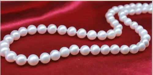Красивое новое дизайнерское ожерелье из белого жемчуга диаметром 8-9 мм браслет 18