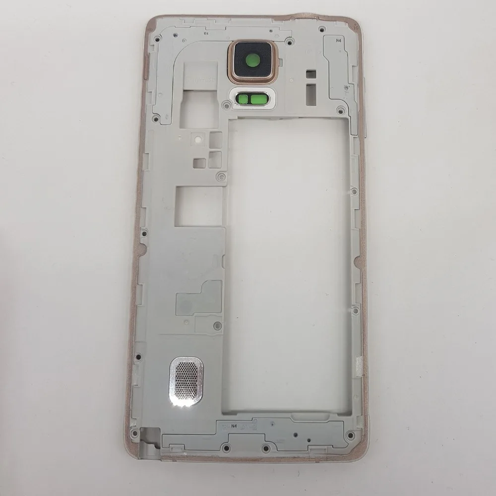 Для samsung Galaxy Note 4 N910F N910A N910G N910T N910C N910W8 средняя рамка Корпус+ клей черный белый золотой розовый