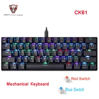 motospeed ck61 mechanical keyboard russian english gaming rgb keyboards speed all anti ghost keys for computer tv box gamer