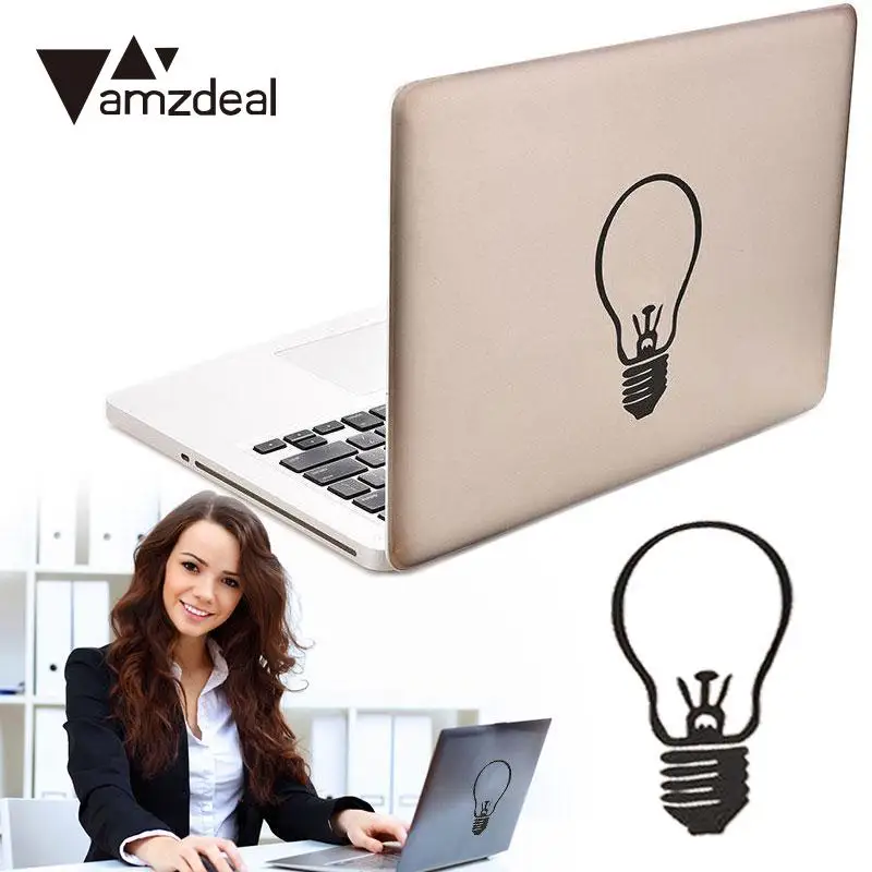 Amzdeal общая черная ПВХ декоративная переводная Наклейка для MacBook сок Светильник