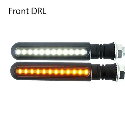 2PCS DRL 2 шт. мотоцикл поворотники E4 знак светодиодный поток воды мигает стоп сигналы хвостовой индикатор/бег света DRL мигалка для Honda поворотники для мотоцикла - Цвет: 2PCS DRL