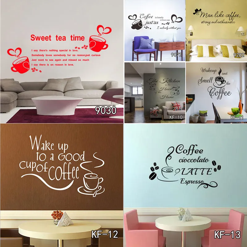 Наклейка для кофейни или офиса|coffee wall stickers|wall stickerstickers for |