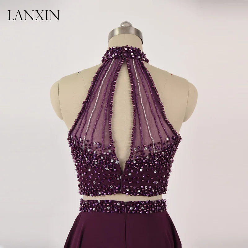 Короткие фиолетовые платья из двух предметов для девочек подростков на