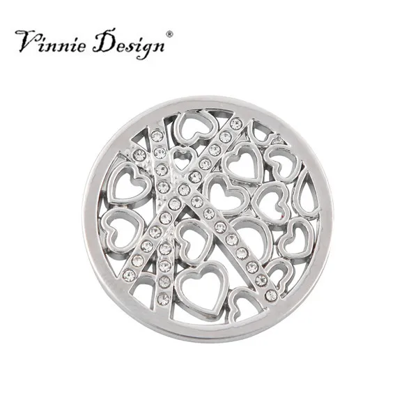 Дизайнерские Ювелирные изделия Vinnie 33 мм сердечки по всей поверхности для рамки
