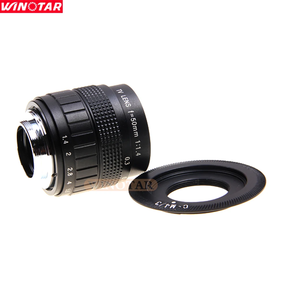 Фуцзянь 50 мм F1.4 CC ТВ объектив+ C крепление адаптер объектива для камер Micro 4/3 m4/3 Olympus EPL5 EPM3 EPL7 OM-D EP1 EP2 EP3 EP6 EPL7 EPL6 EPL3 E-M5 E-M10
