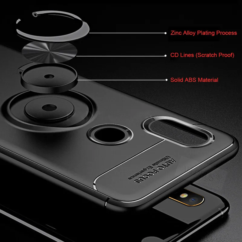 Ксиоми ми 9т про Чехол ALLORUS для Xiaomi Mi 9T чехлы Redmi Note 5 7 8 Pro 6A Case Магнитный силиконовый чехол-кольцо для Xiaomi mi A2 8 Lite 9 SE Pocophone F1 задняя чехол сяоми ноут 7 5 ми 8 а2 лайт чехол