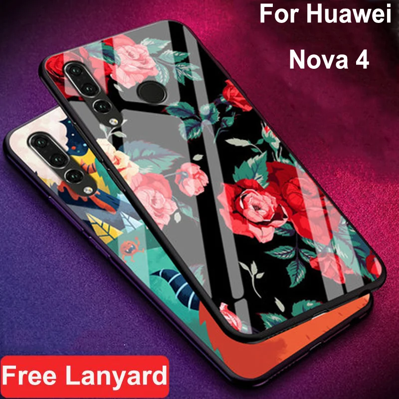 

Для Huawei Nova/Note 4 Чехол capa защитная пленка из закаленного стекла класса люкс + мягкий край чехол для Huawei Nova4 VCE-AL00 стеклянные витрины VCE-TL00 защитный чехол для телефона
