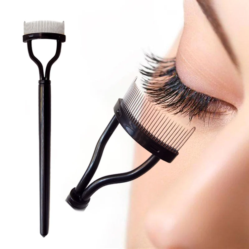 Женская игла из нержавеющей стали phantom расческа для ресниц Кисть макияжа Черная