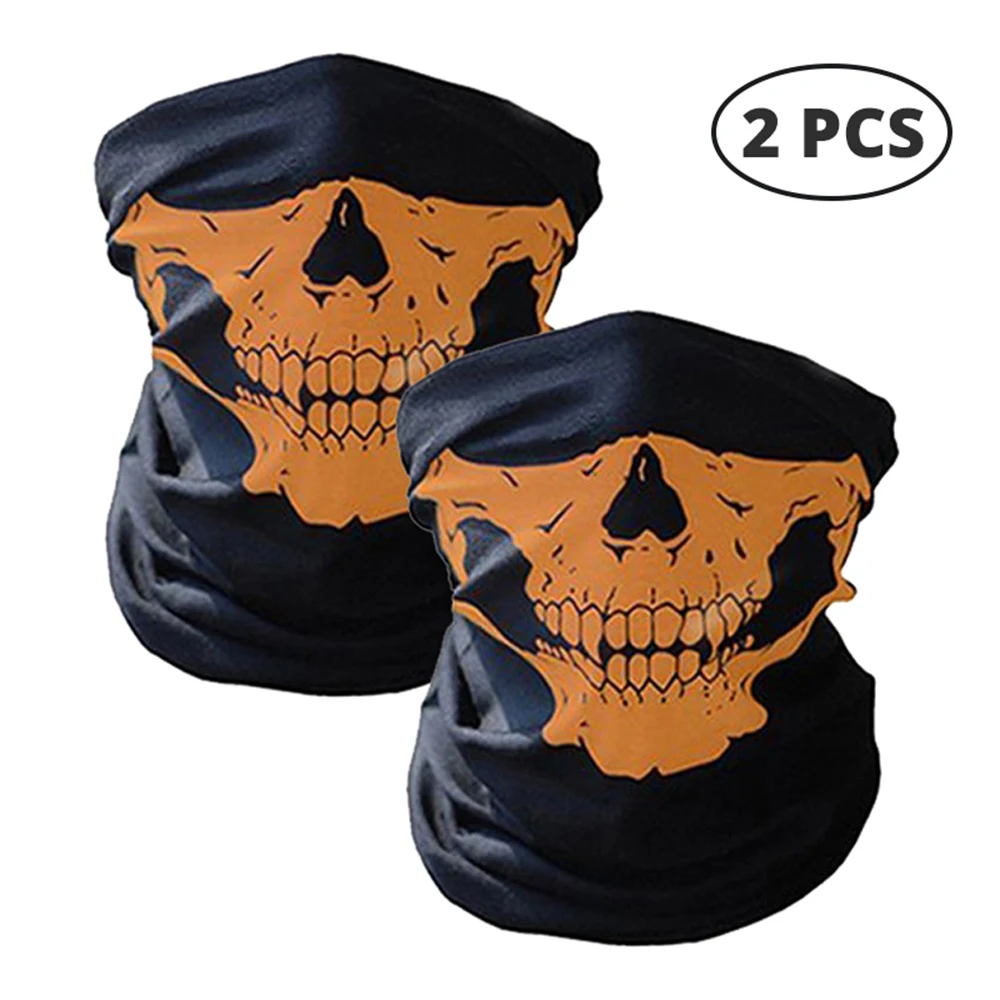 2 pieces HEROBIKER мотоциклетная маска летние Балаклава 2 шт. Череп Призрак Маске Байкер R защитный лицевой щиток ветрозащитная уход за кожей лица маски, шарфы - Цвет: 2 pieces