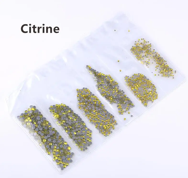 Citrine Ss3-ss30, смешанный размер, стразы, кристалл AB, 1700 шт./лот, горячая фиксация, стразы, для рукоделия, сумки, одежды, обуви, нейл-арта - Цвет: Citrine