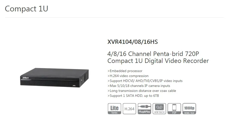 Dahua комплект cctv Hdcvi 1080P 4ch система видеонаблюдения DHI-XVR4104HS видеорегистратор 4 шт. DH-HAC-HDW1100S cctv камера безопасности