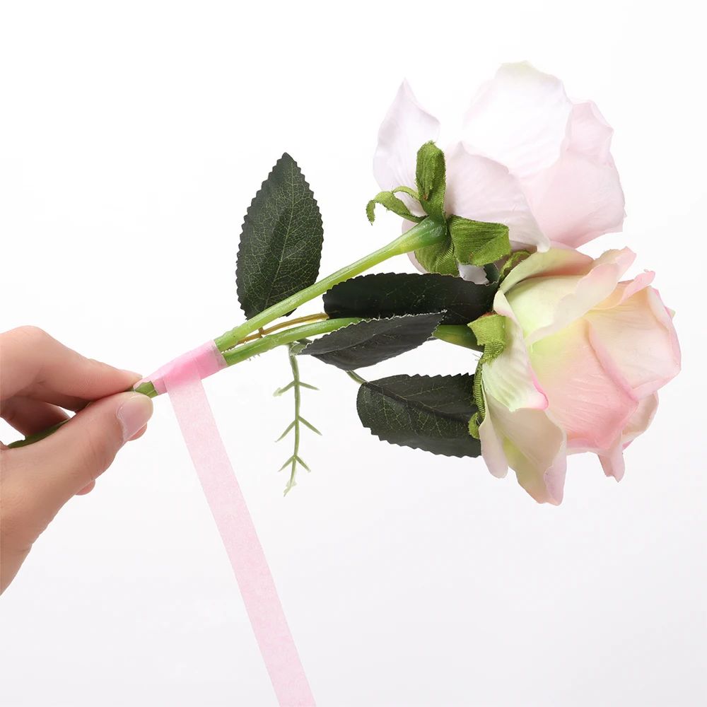 Красочные цветочные Стволовые васи ленты корсажи Buttonhole искусственный цветок