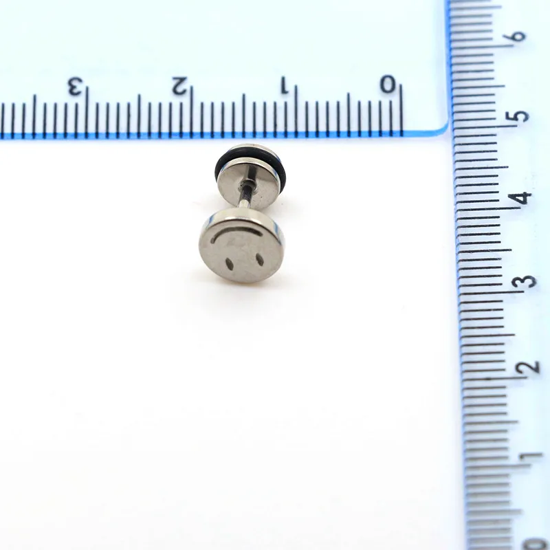 Новая бесплатная доставка иллюзия обман серьги 30 шт. 16 г Нержавеющая Сталь Улыбка