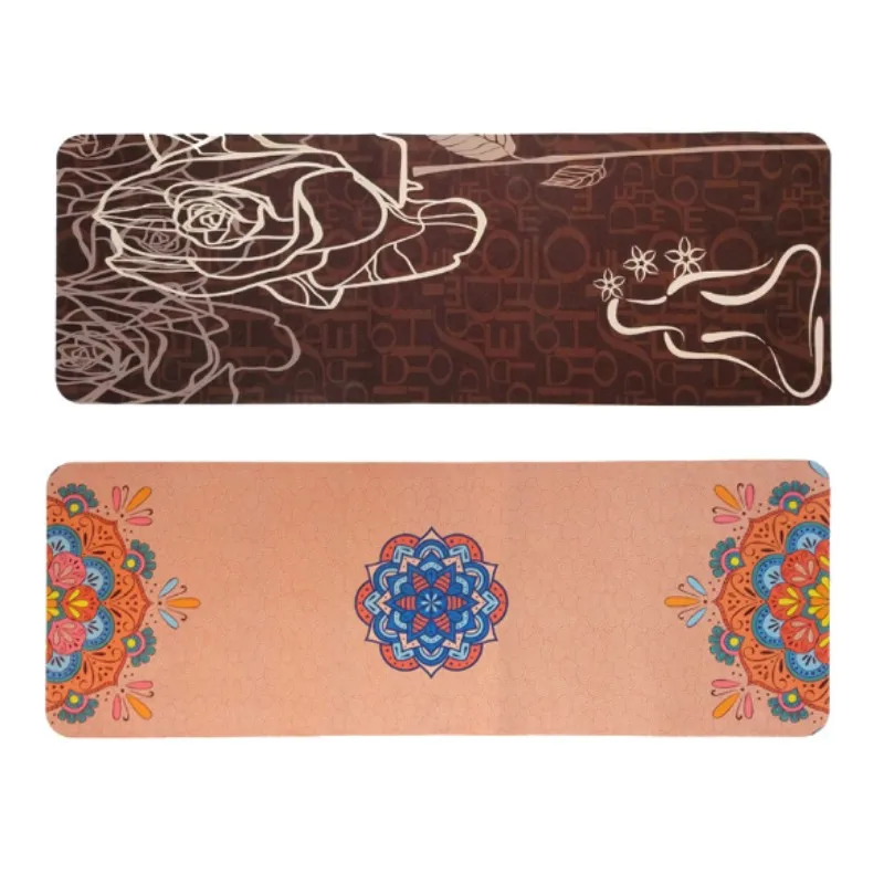 Нескользящее тканевое полотенце ультратонкий складной мягкий коврик для йоги с