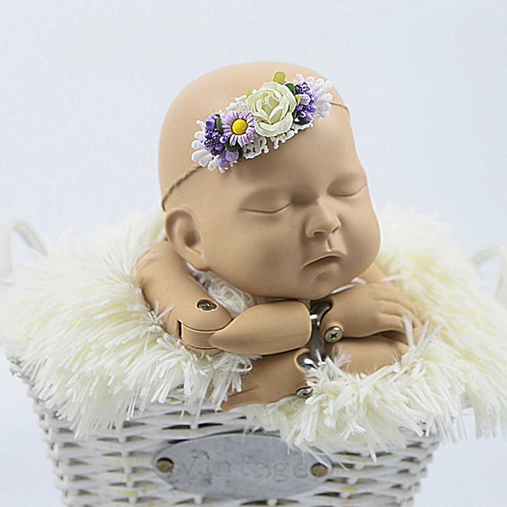 Artificial flowers headbands newborn photography props headband hair accessories band hairband baby-girl-headbands costume | Детская
