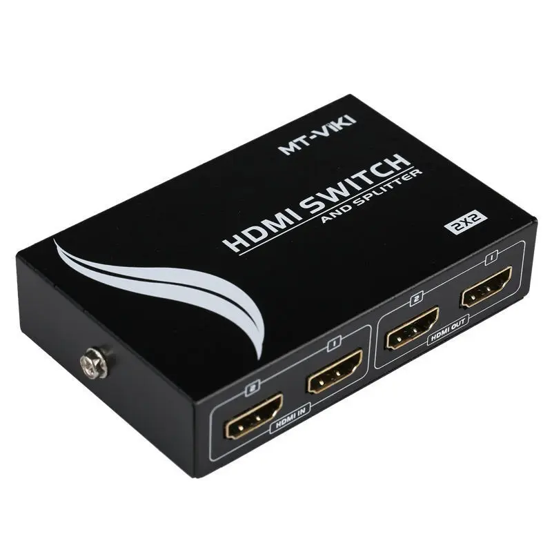 Горячая MT VIKI HDMI Разветвитель переключатель распределитель 2 входа выхода 3D 1080p ИК