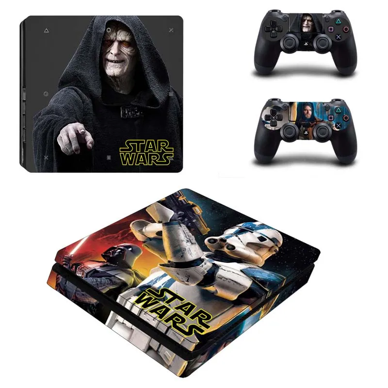 Звездные войны наклейка PS4 Slim Skin для Playstaion 4 консоли наклейки + 2 шт контроллер