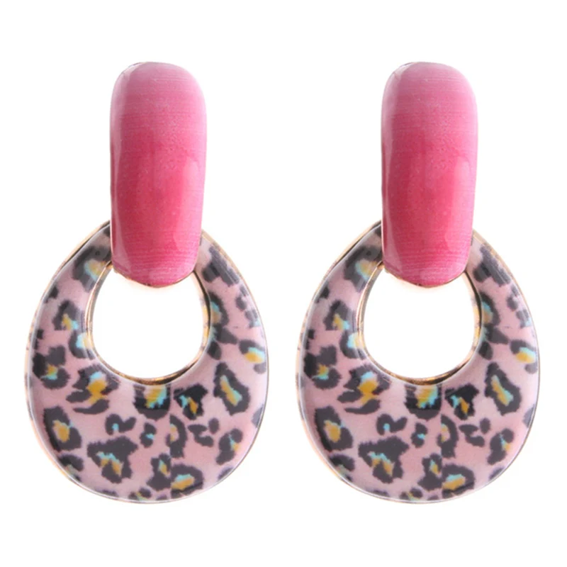 NeeFu WoFu длинные серьги с принтом круглые брендовые овальные большие аксессуары