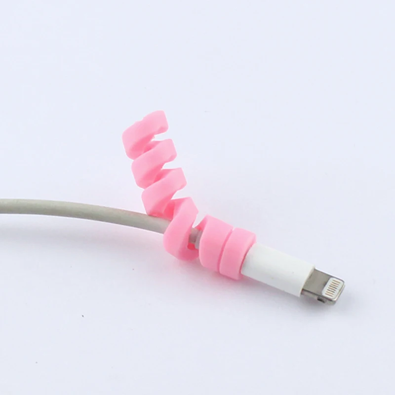 5-100pcs Spiral Cable protector Data Line Silicone Bobbin winder Protective For iphone Samsung Android USB Charging earphone | Электроника