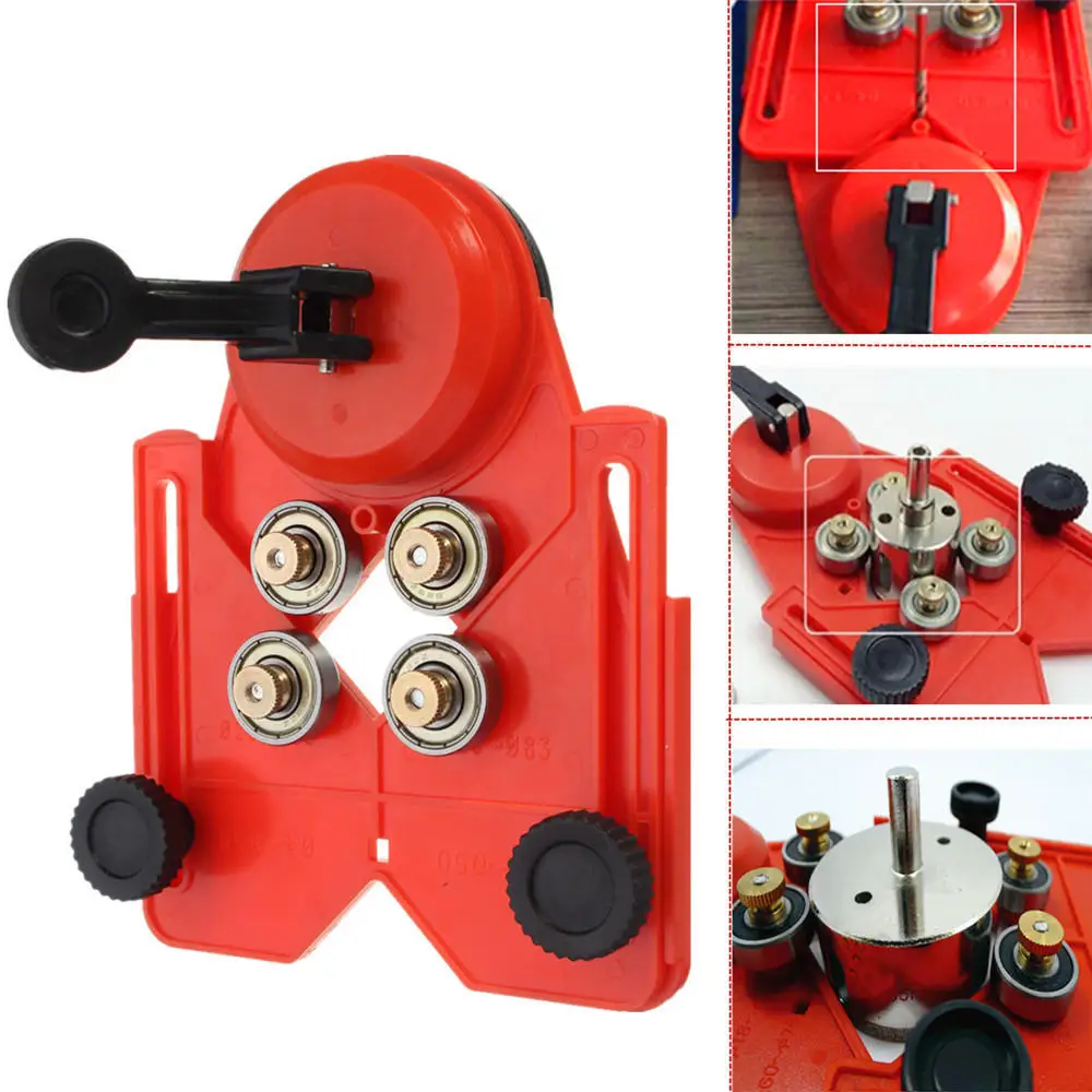 

Adjustable 4-83mm Diamond Opening Locator Drill Bit Glass Hole Saw Cutter with Vacuum Base Sucker