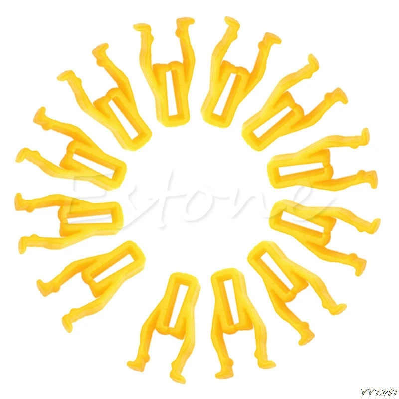 

20Pcs Auto Car Yellow Plastic Rivet 8mm Hole Hood Prop Rod Support Clip Fastener