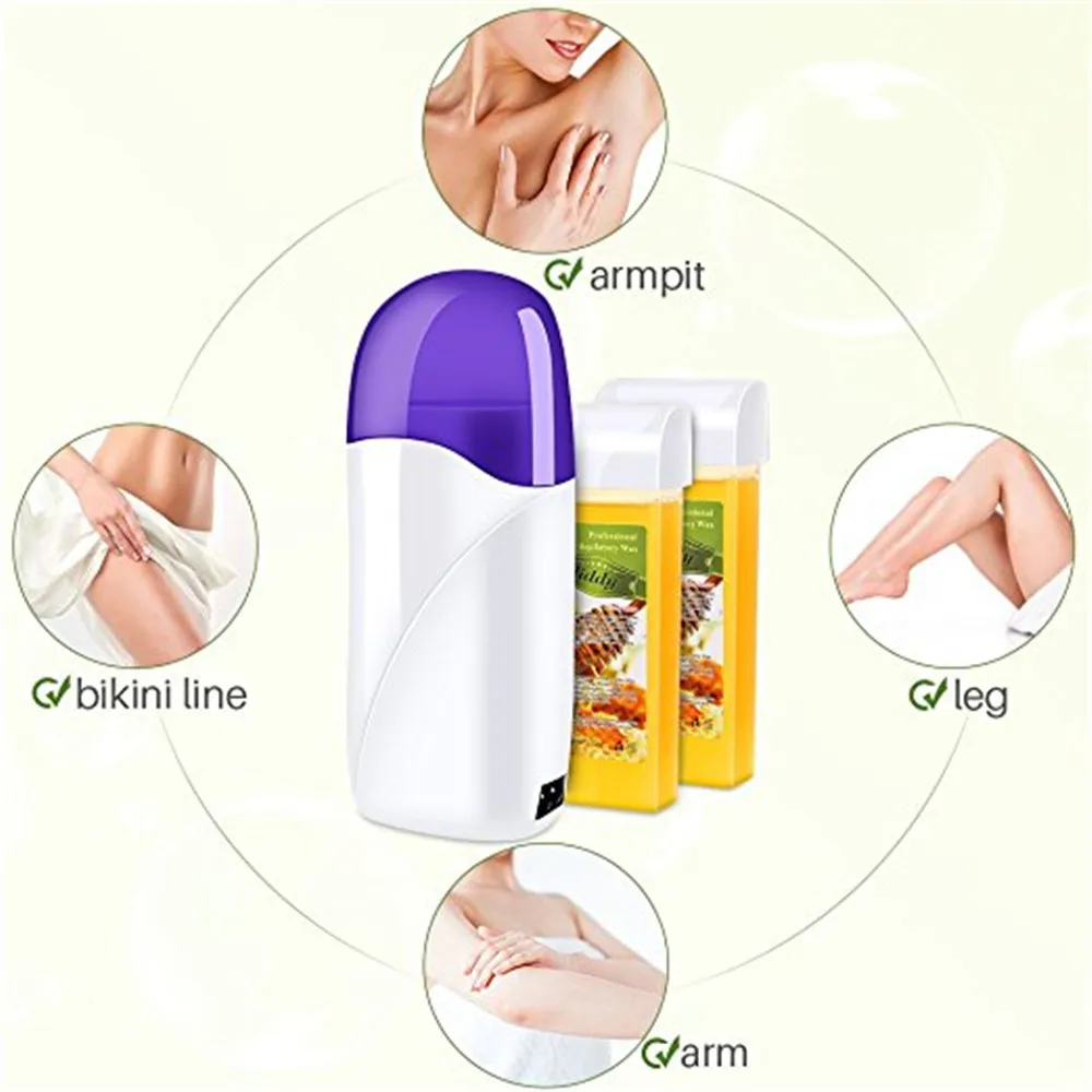 Профессиональный портативный ролик для удаления волос с воском эпилятор набор 1