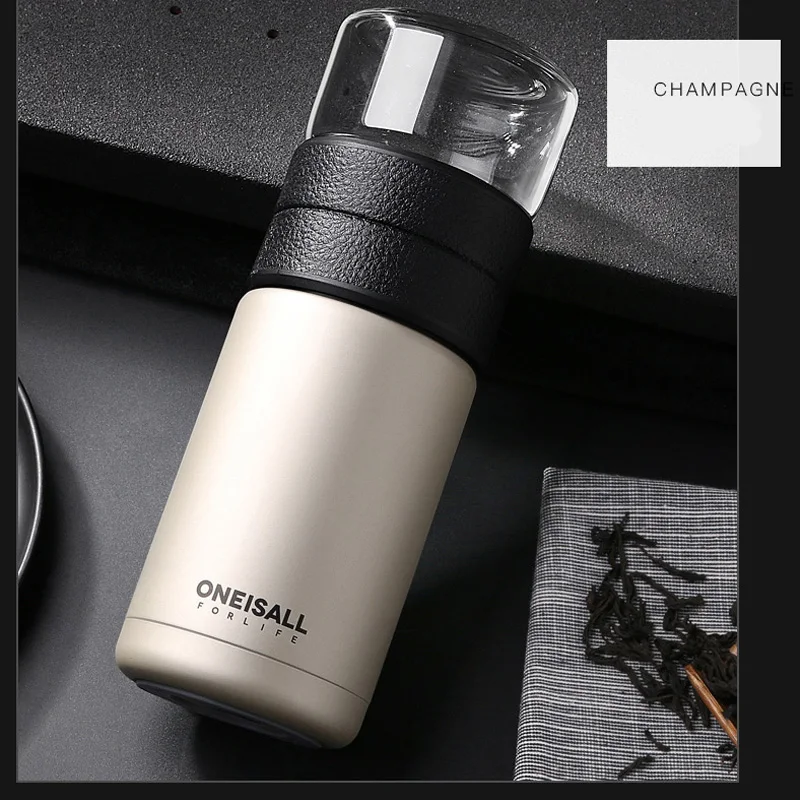 Одна офисная Вакуумная чашка 600 мл изолированная термос с заваркой для чая