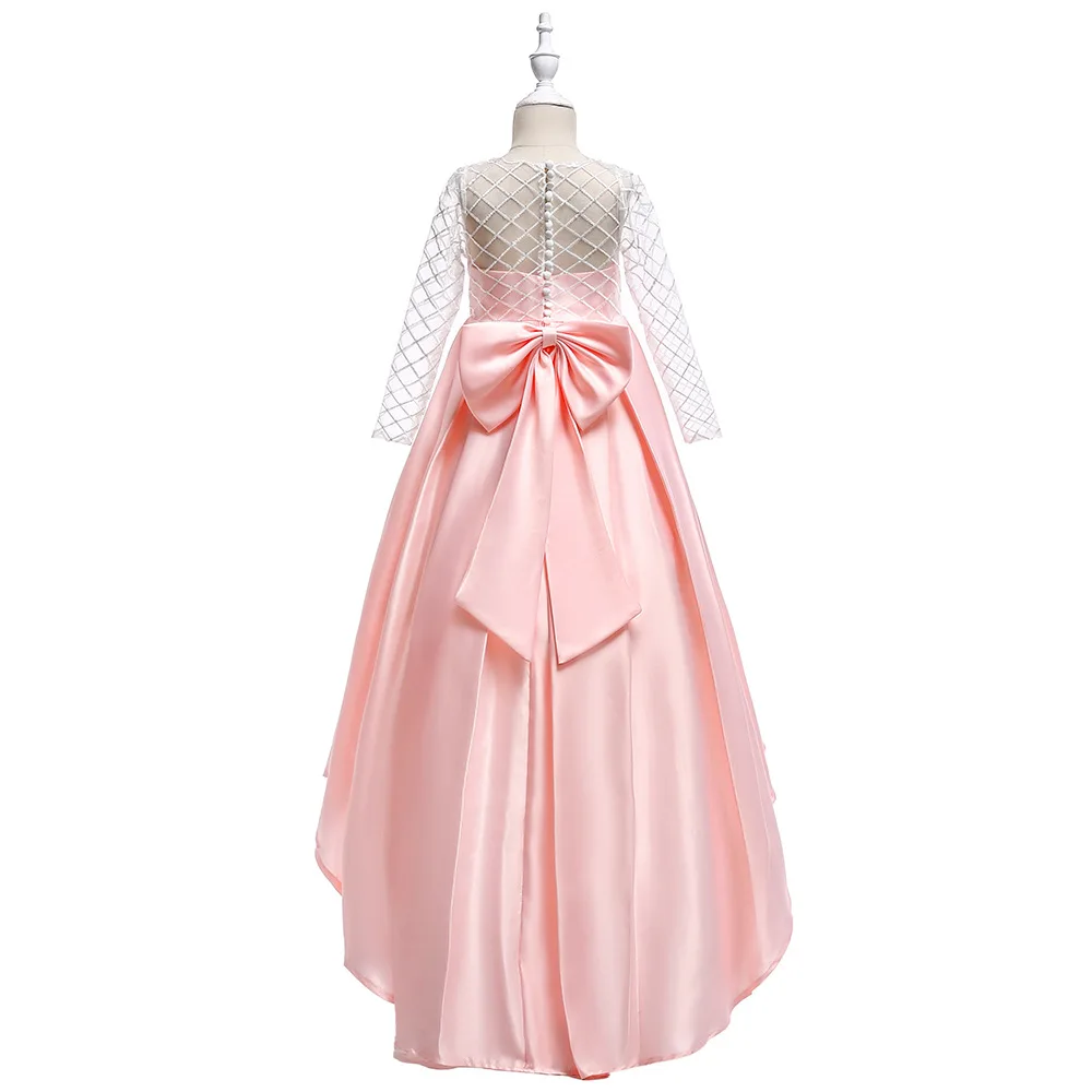 Платье для девочек Длинные вечерние платья Элегантное свадебное платье детская