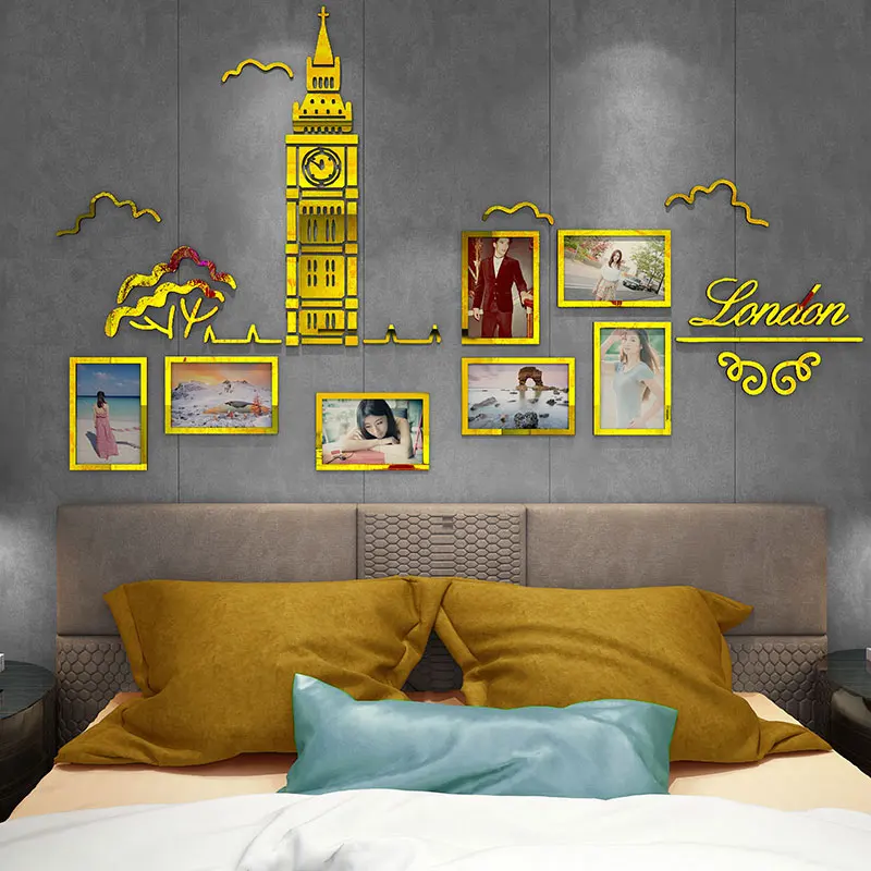 3d акриловая самоклеящаяся креативная фоторамка Настенная Наклейка для гостиной