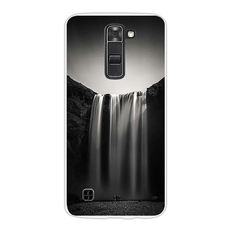 New TPU Soft Silicon Phone Cases for LG K7/Tribute 5 LS675/X210 X210DS Shell Sea Waves Design 5.0 inch Back Cover Clear Fundas | Мобильные