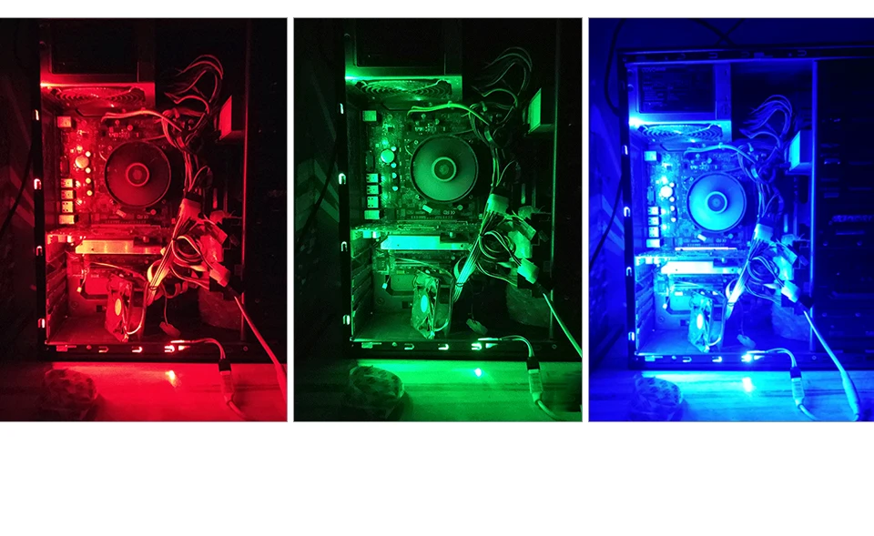 Интерфейс питания SATA Rgb Светодиодная лента 5 м с РЧ контроллером Светодиодная лента Водонепроницаемая 5050 2835 Диодная лента полный комплект для ПК чехол для компьютера
