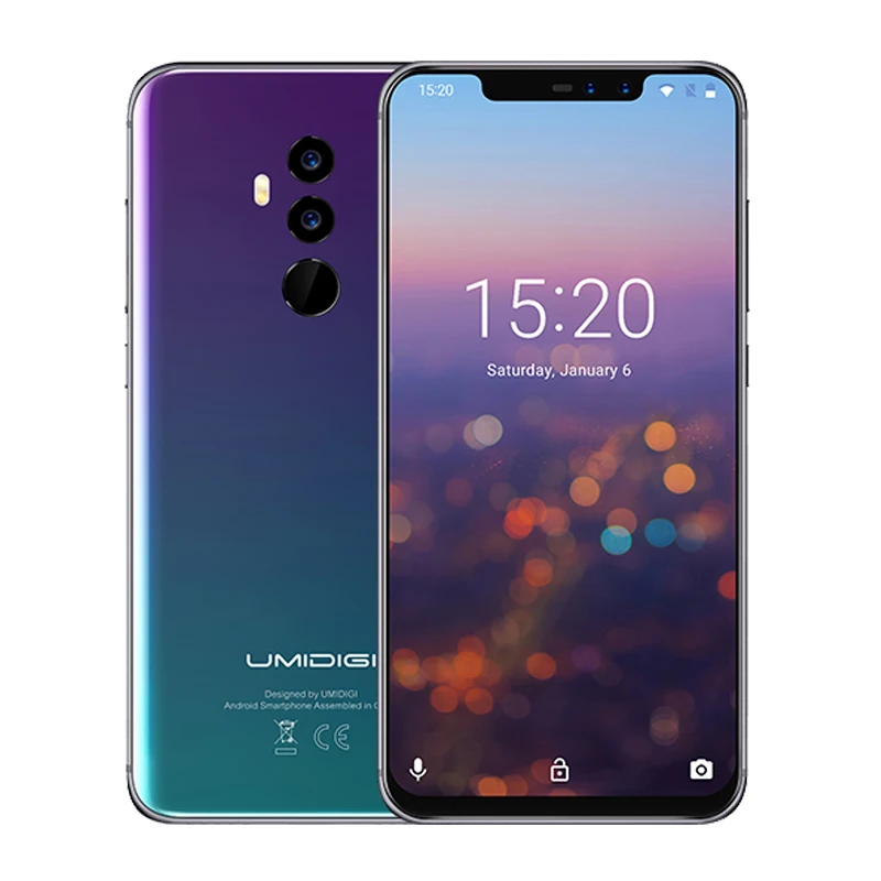 Z2 Pro Twilight UMIDIGI Z2 Pro 6," полноэкранный Смартфон Android 8,1 6 ГБ+ 128 Гб Helio P60 16 МП с четырехобъективом 4G LTE NFC Беспроводной зарядный мобильный телефон - Цвет: Z2 Pro Twilight
