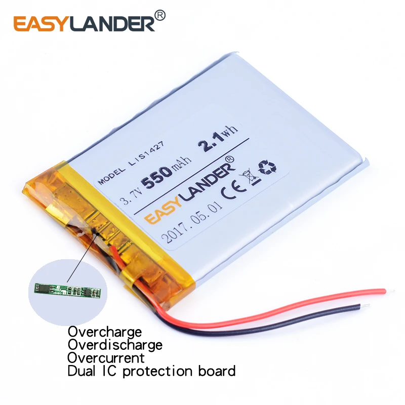 Литий-ионный аккумулятор LIS1427 3 7 В 550 мАч для SONY NWZ-A845 A840 A844 E453 A728 nwz-s755 S764