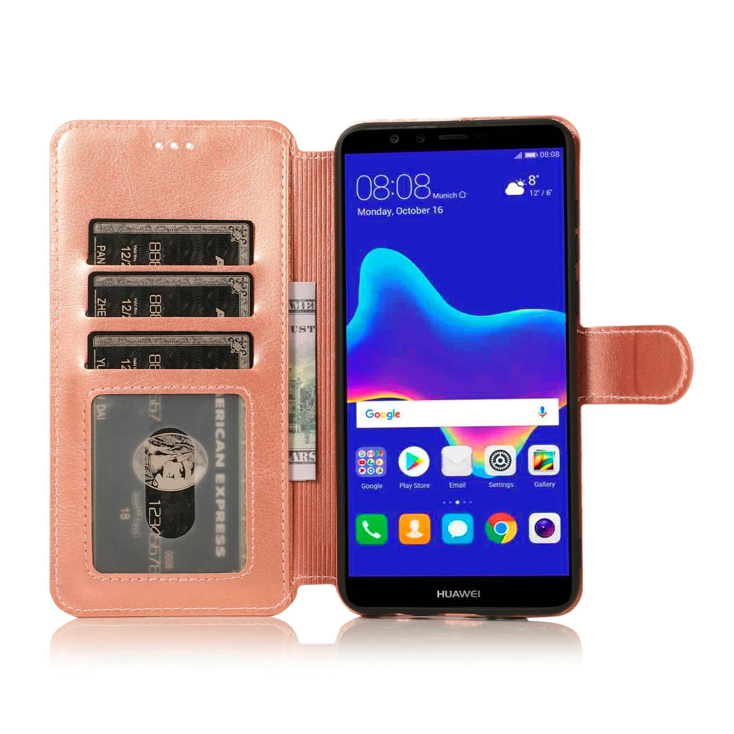 Кожаный бумажник чехол для телефона для huawei Y5 Y9 8X 8C чехол для huawei Y5 Y6 Y7 Y9 чехол со слотами для карт чехол в деловом стиле Funda