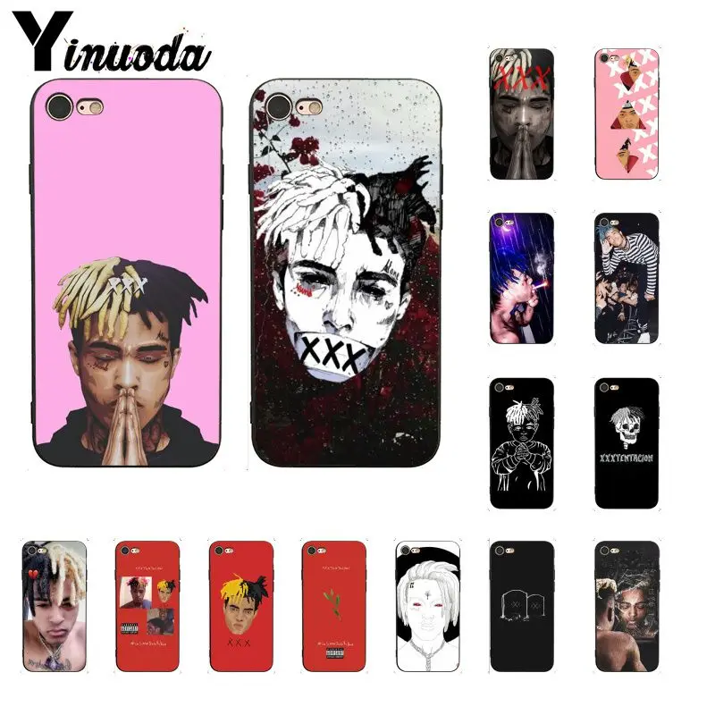 

Hip-hop Singer XXX Tenta Cion Cover Black Soft Shell Phone Case for iphone 13 6S 6plus 7 7plus 8 8Plus X Xs MAX 5 5S XR