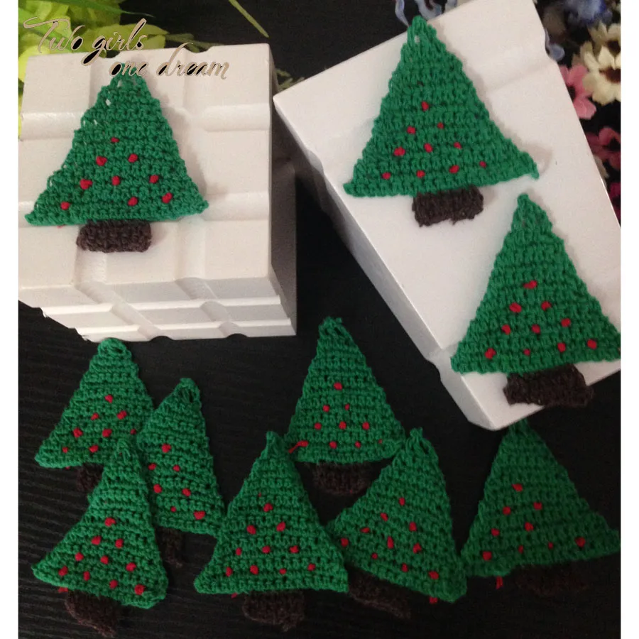 

40pcs/lot Handmade DIY Cotton Clothes Multicolour Accessories Decoration Christmas Tree Hair Accessories Clothes Crochet Doily